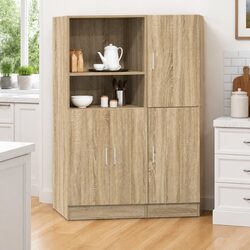 Kitchen Cabinet Set 2 Piece Wall Mounted Storage Shelves Cupboard Organizer