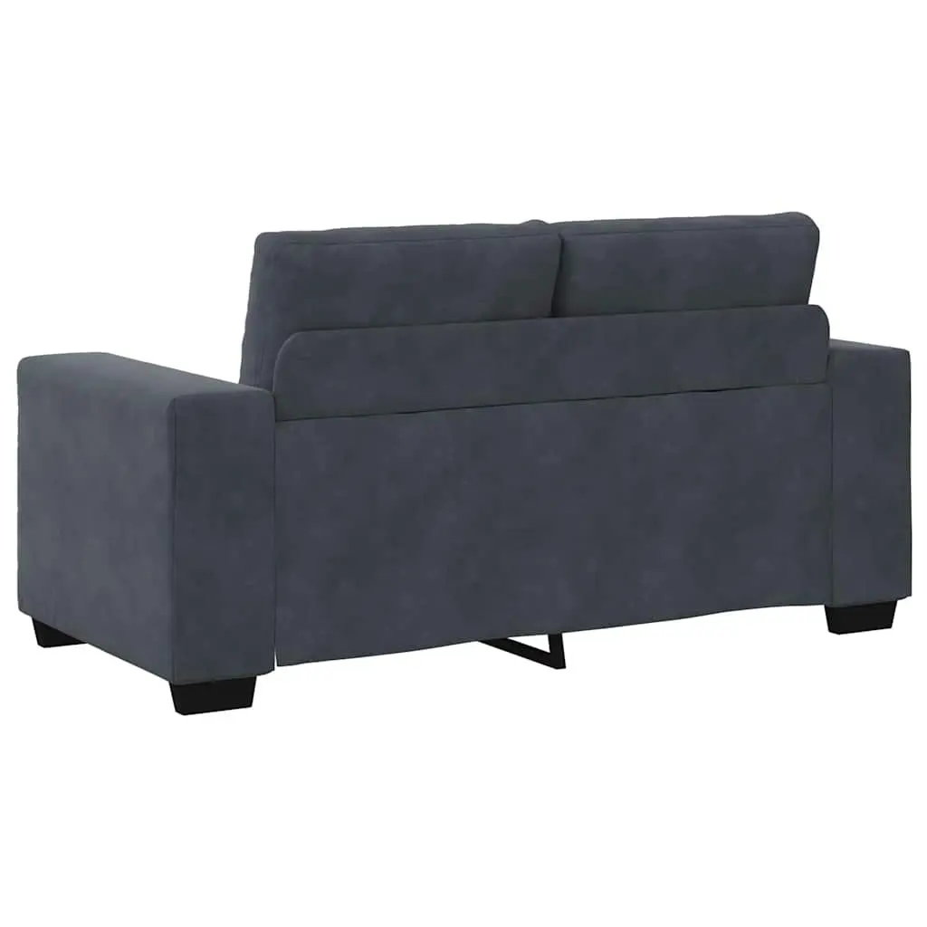 3 Piece Sofa Set Grey Velvet Armchair 2 Seater 3 Seater Modern Lounge Suite