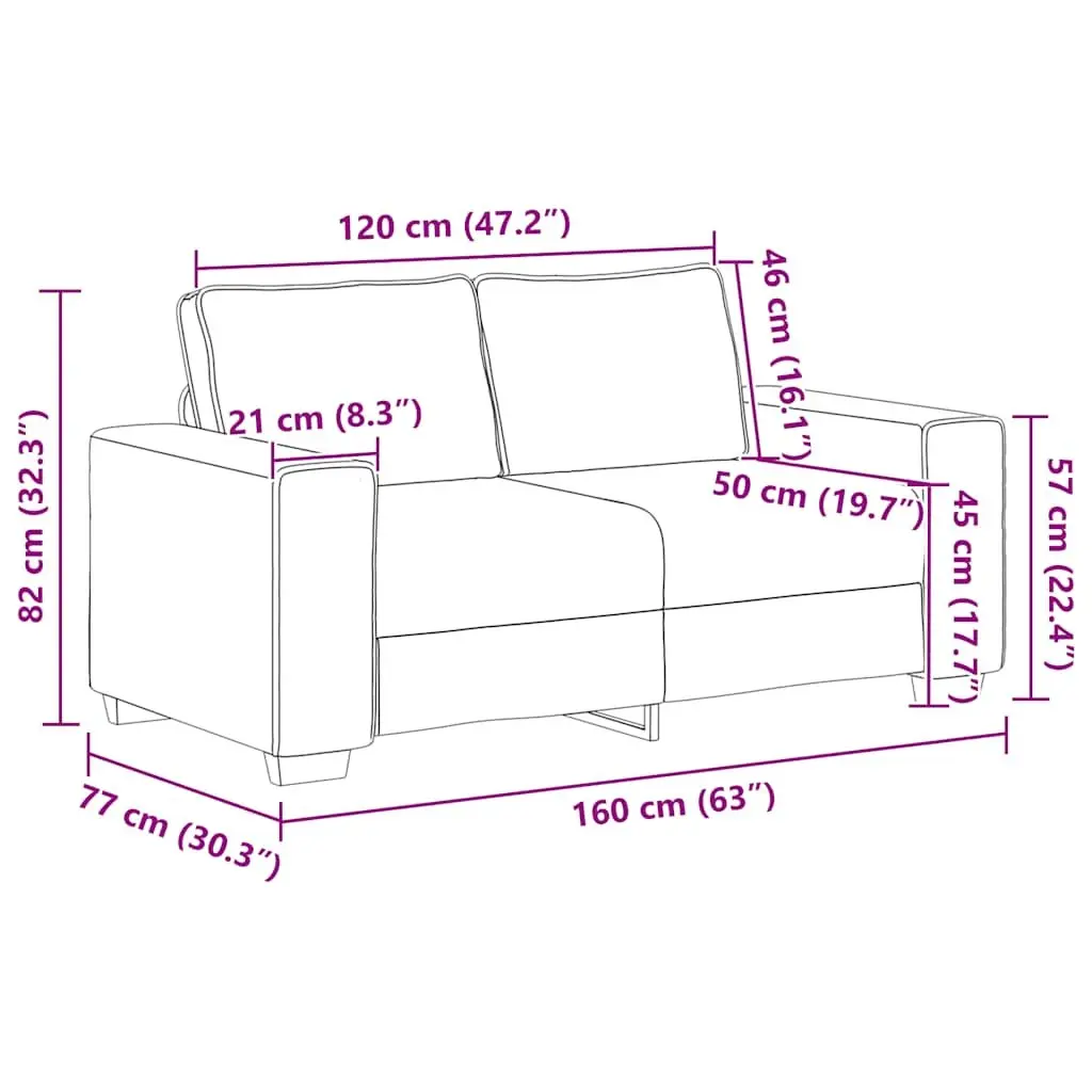 3 Piece Sofa Set Padded Cushions Black Fabric