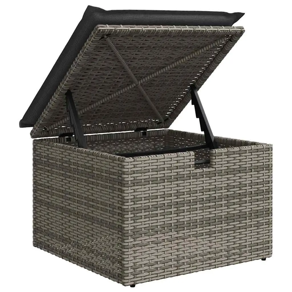 Garden Sofa Set 6 Piece Outdoor Furniture Grey Poly Rattan Patio Lounge Modular