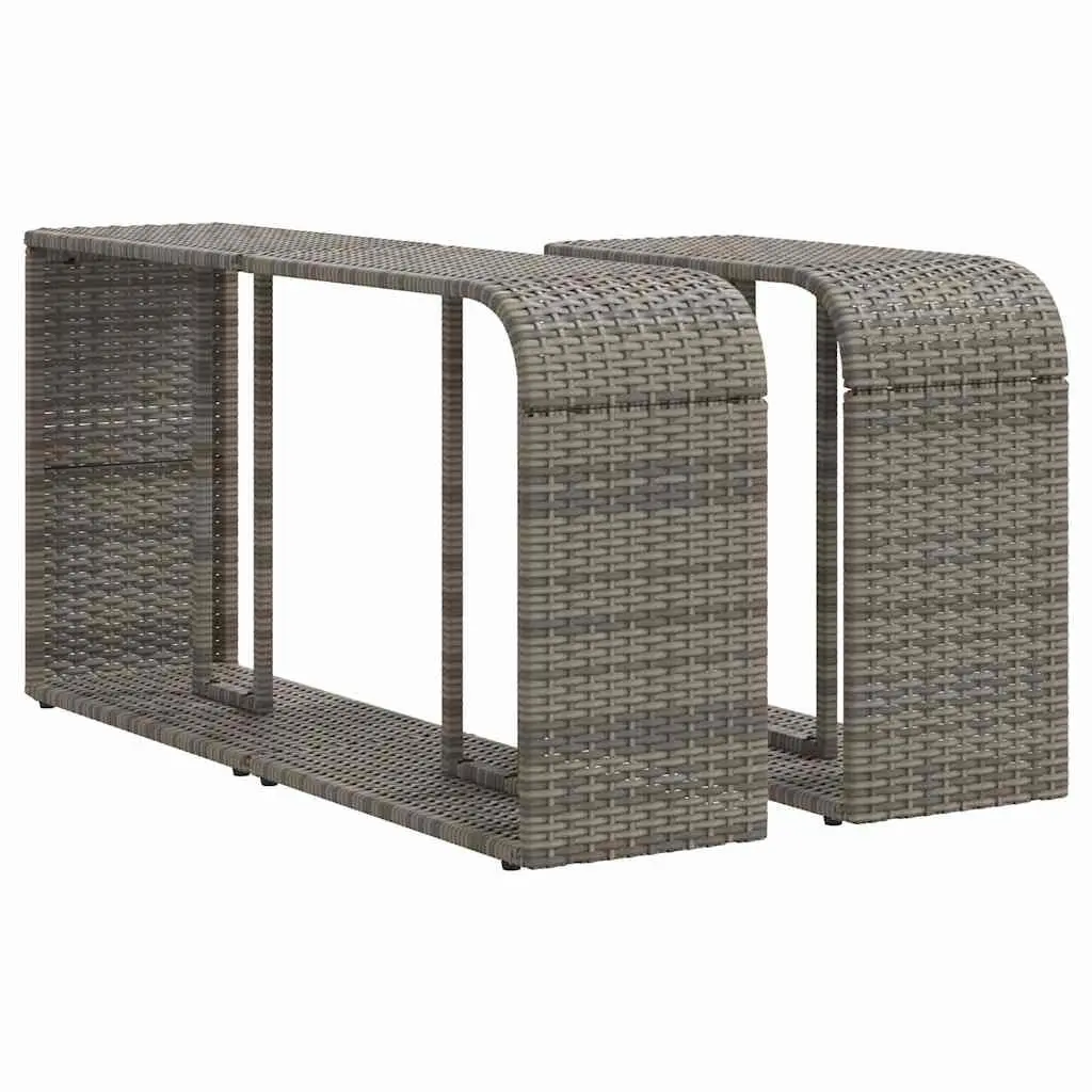 Garden Sofa Set 10 Piece Outdoor Furniture Grey PE Rattan Patio Lounge