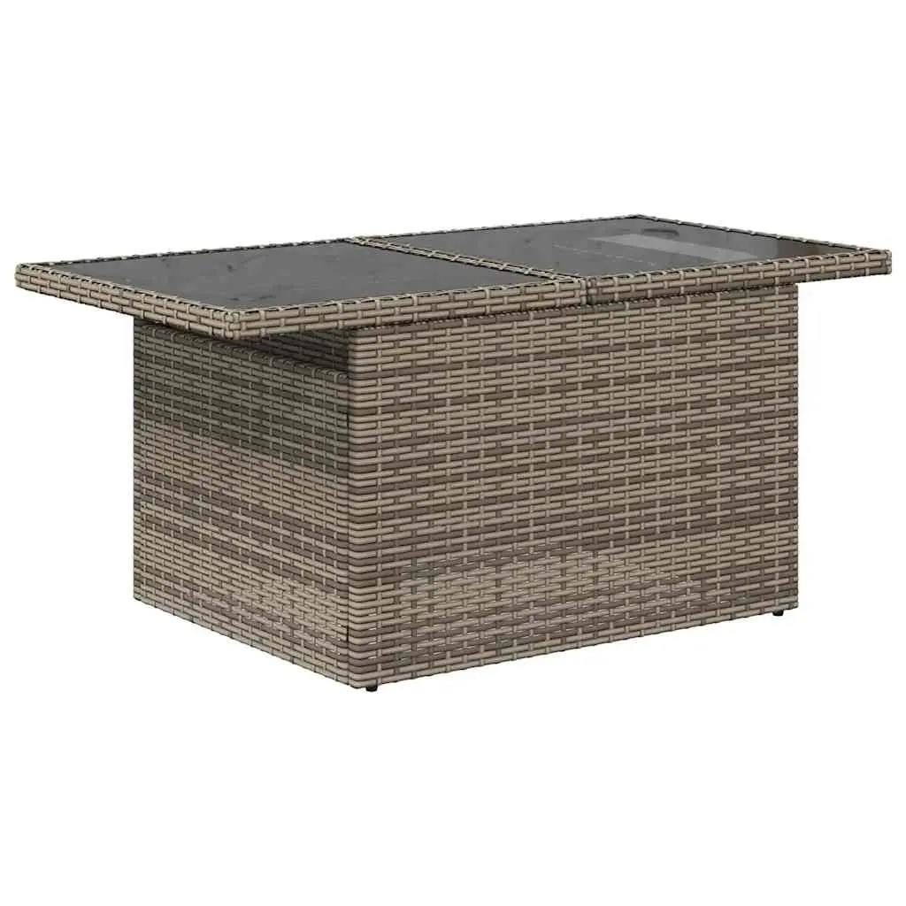 7 Piece Garden Sofa Set Grey Outdoor Patio Furniture Rattan with Cushions
