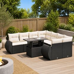 Garden Sofa Set 9 Piece Outdoor Patio Furniture Lounger with Cushions Storage
