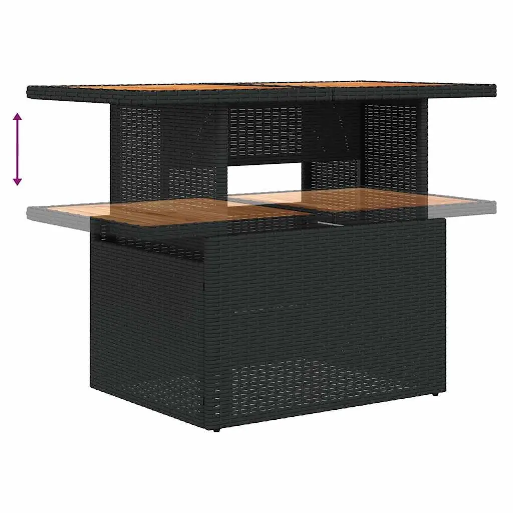 7 Piece Garden Sofa Set Outdoor Furniture Patio Lounge with Cushions Black