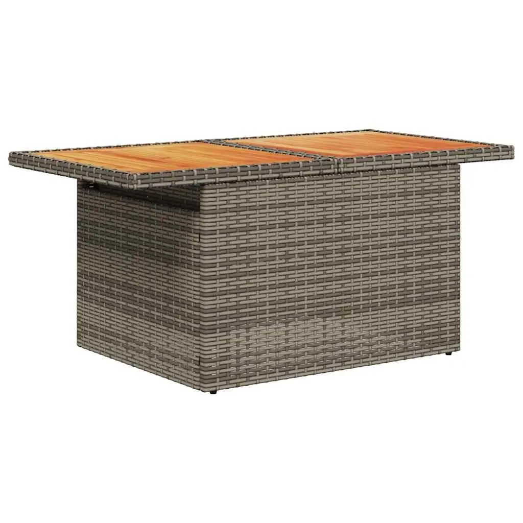 11 Piece Garden Sofa Set Outdoor Furniture Grey Poly Rattan Modular Patio