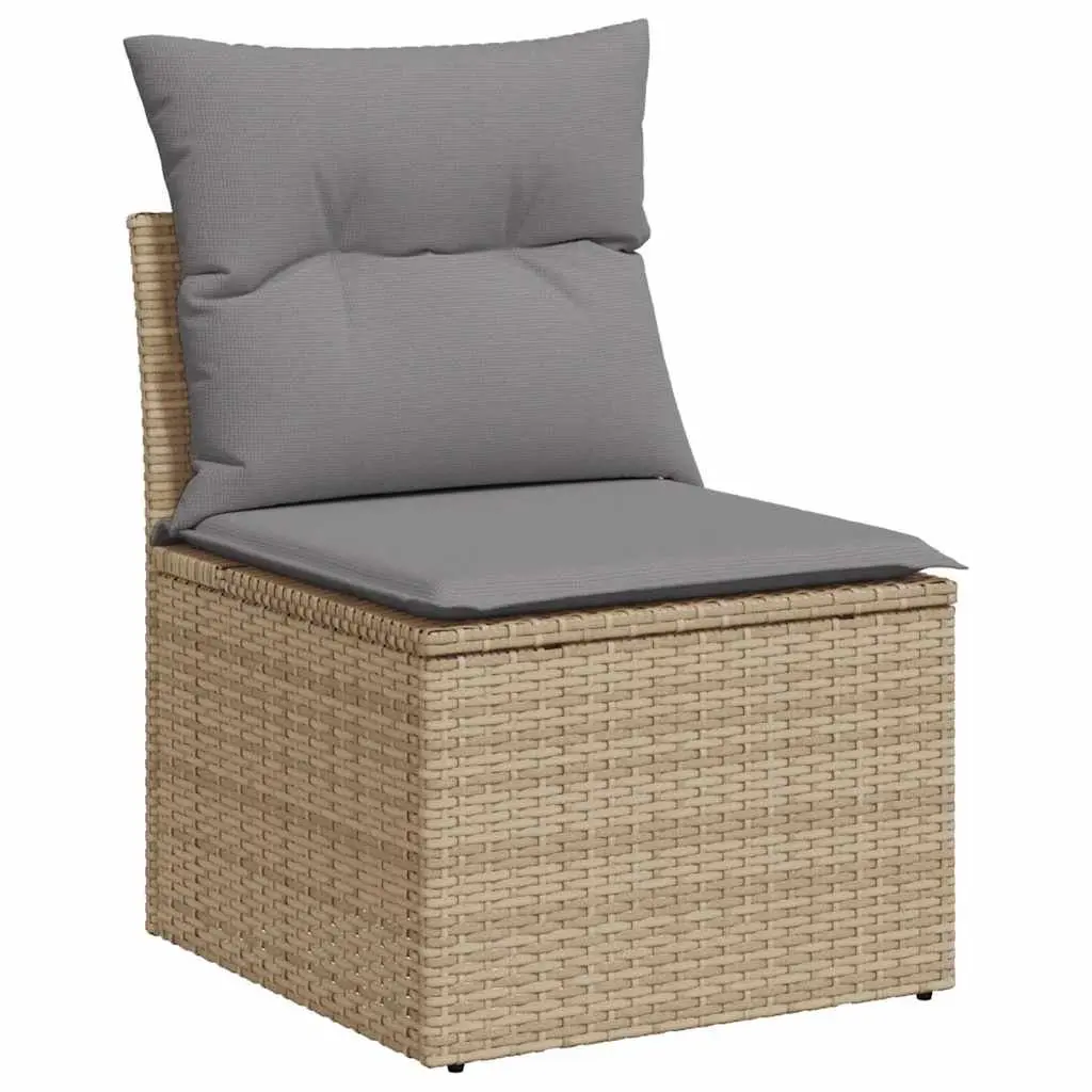 Garden Sofa Set 8 Piece Outdoor Furniture Patio Beige Modular Cushions Storage