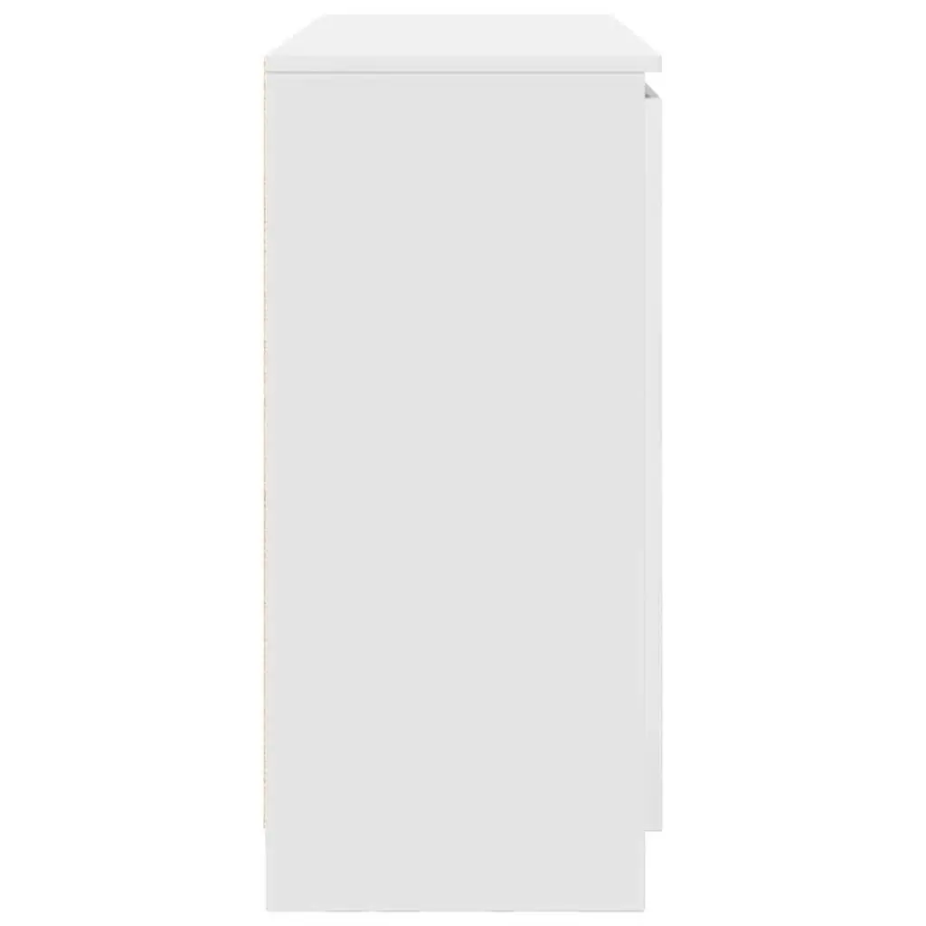 Sideboard White Storage Cabinet Engineered Wood Buffet Organiser 1005cm W 35cm D 76cm H