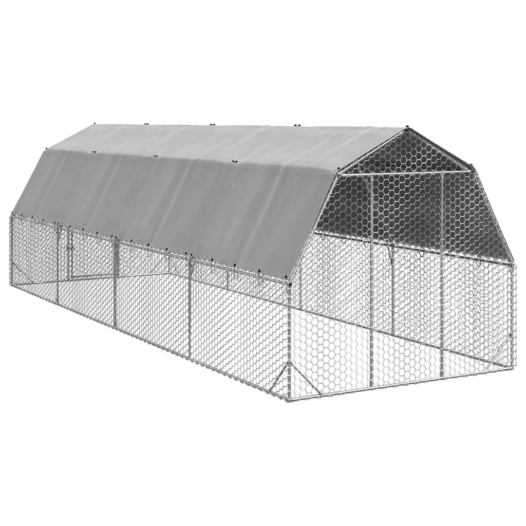 Chicken Run Hexagonal Mesh Large Poultry Enclosure Walk-In Coop Silver