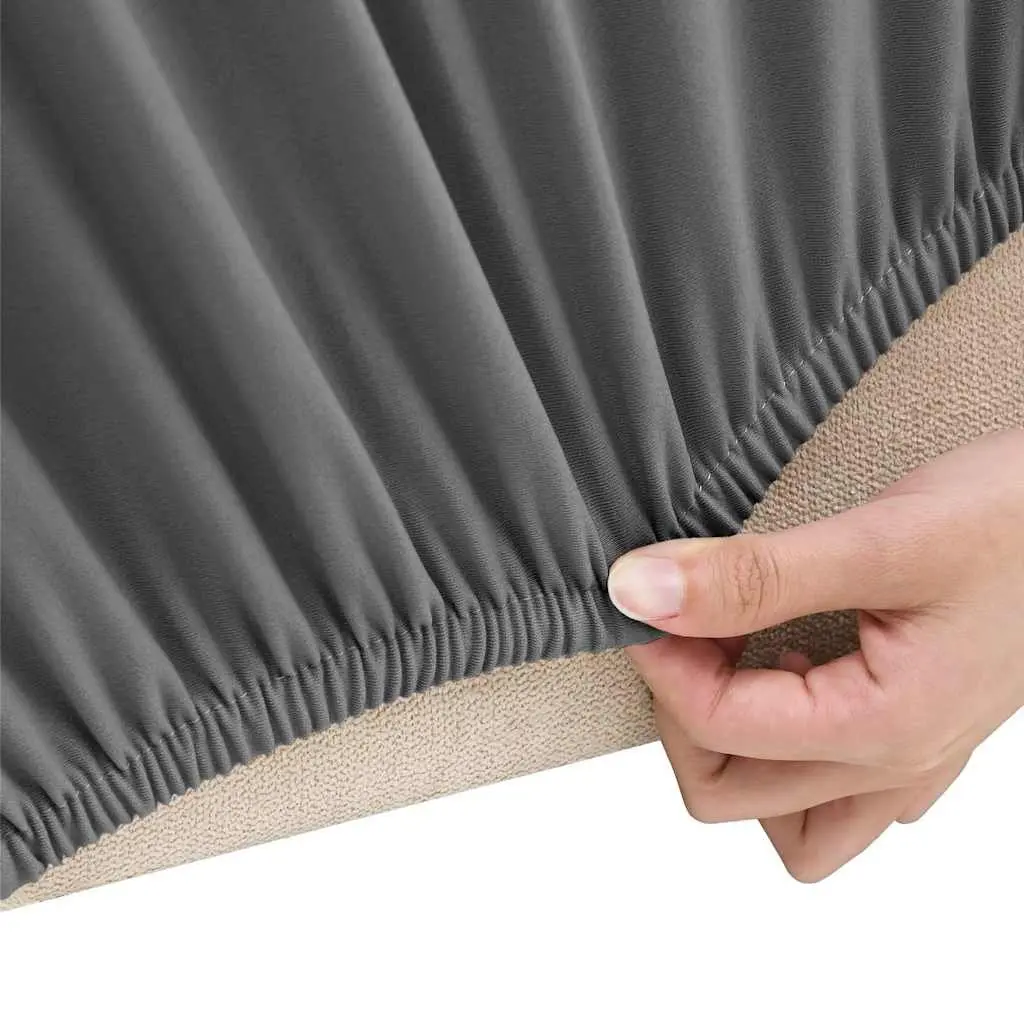 3-Seater Stretch Couch Slipcover Anthracite Polyester Jersey