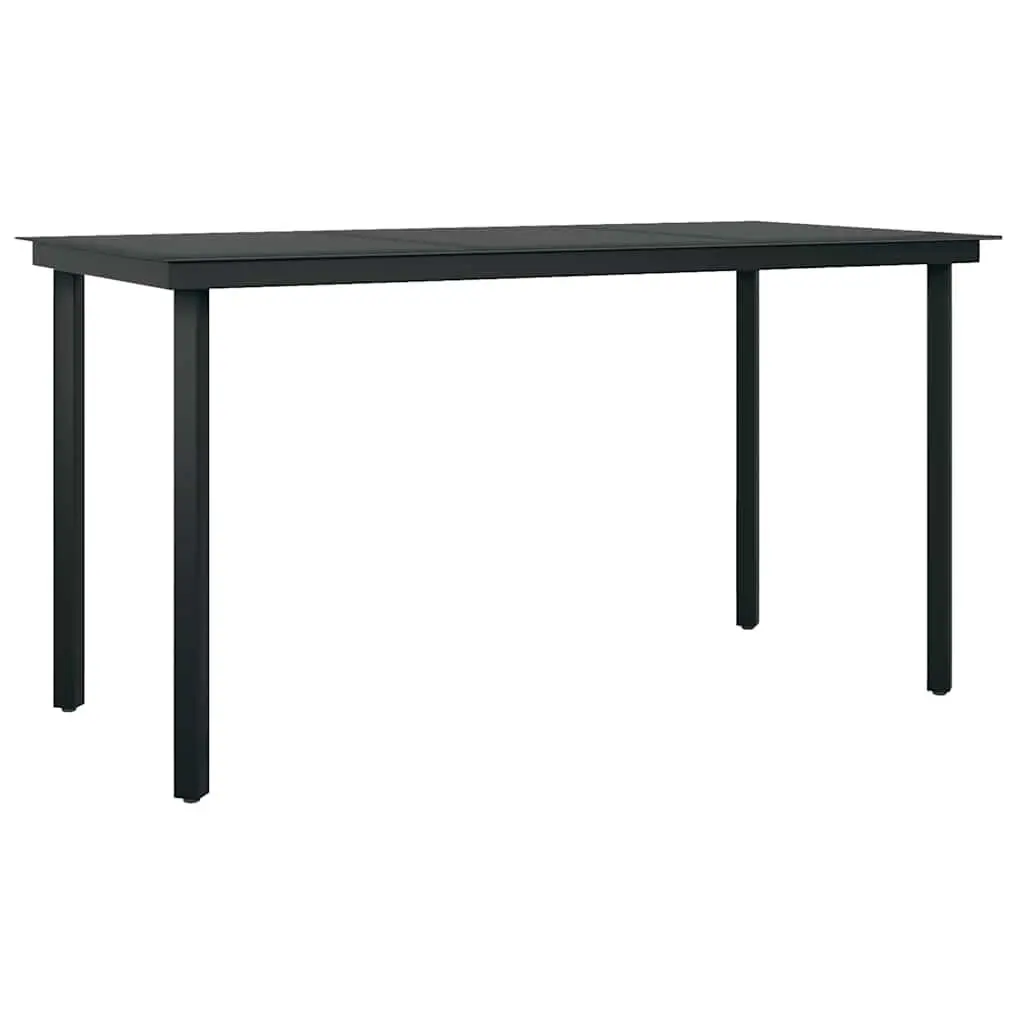 5 Piece Garden Dining Set with Cushions Black Outdoor Furniture Patio Table