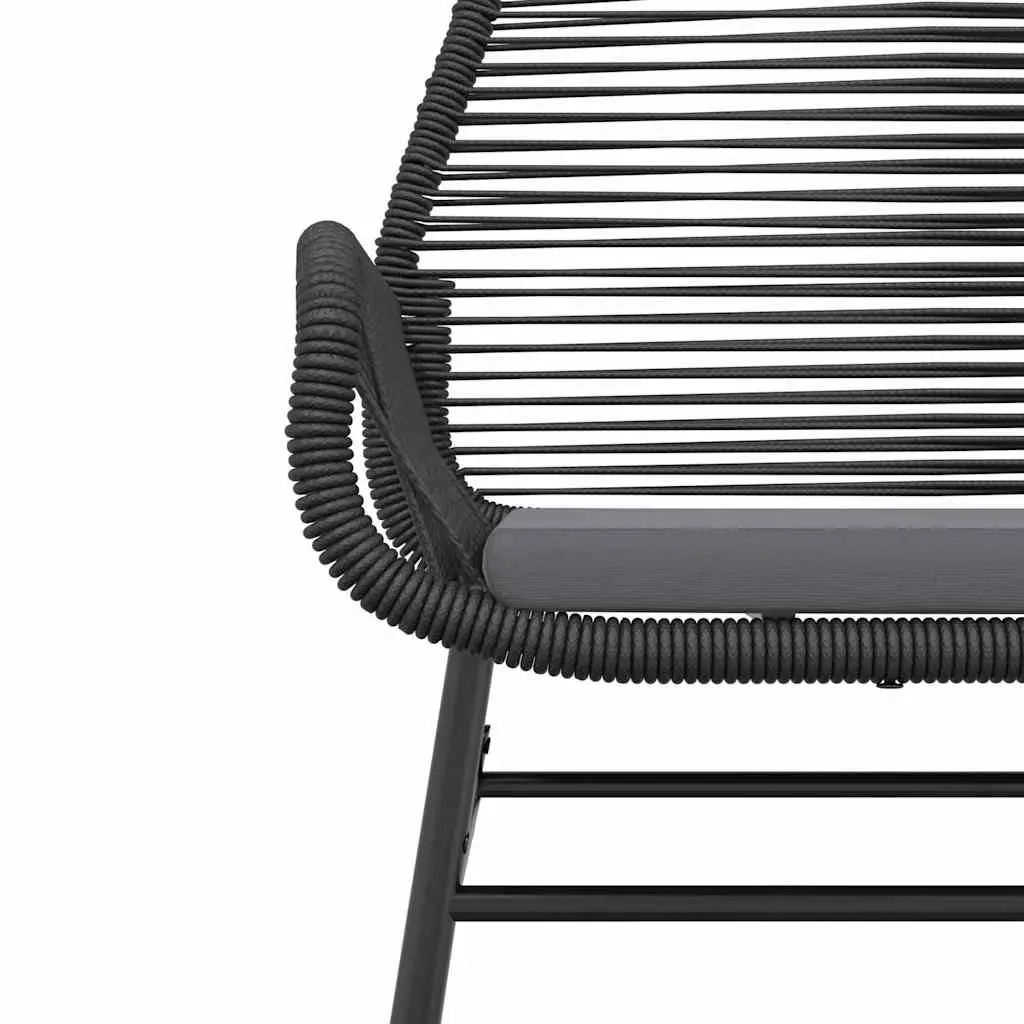 5 Piece Garden Dining Set with Cushions Black Outdoor Furniture Patio Table