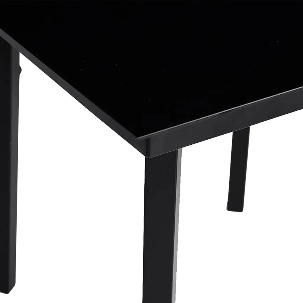 5 Piece Garden Dining Set with Cushions Black Outdoor Furniture Patio Table