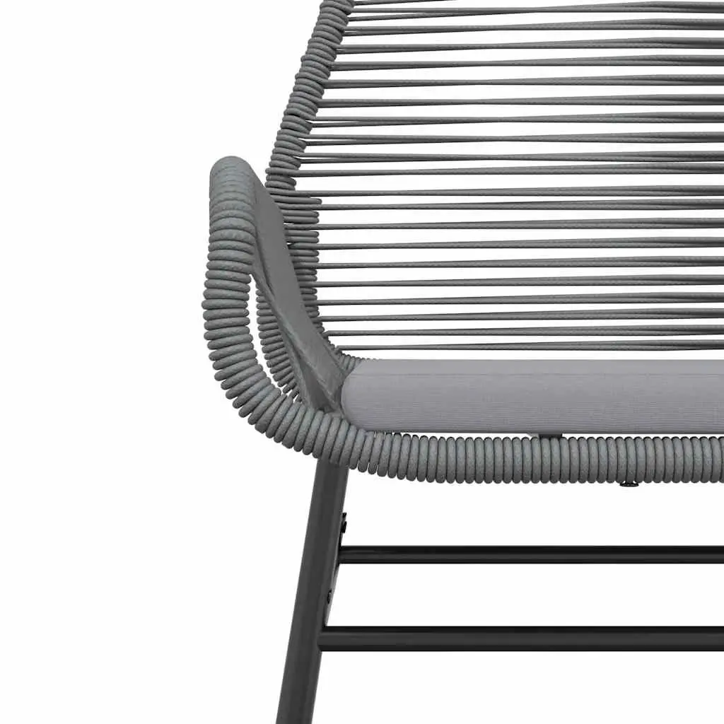 5 Piece Garden Dining Set Grey Poly Rattan Outdoor Furniture Patio Chairs Table