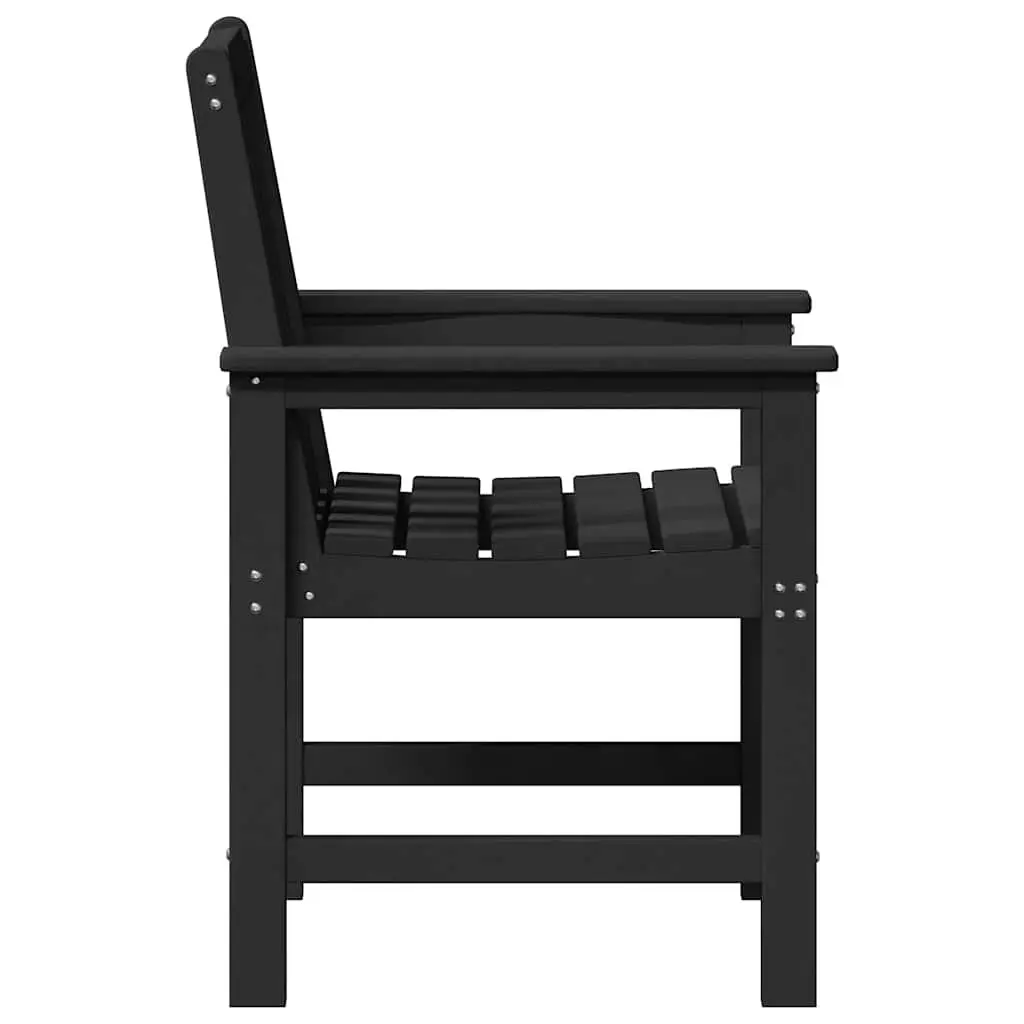 Outdoor Garden Chair Set 6 Piece Modern Ergonomic Seating Black Polyethylene 65.5x59x88cm