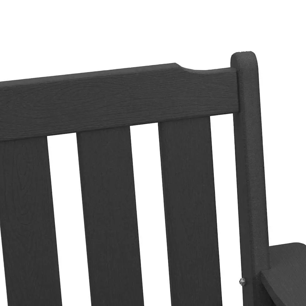 Outdoor Garden Chair Set 6 Piece Modern Ergonomic Seating Black Polyethylene 65.5x59x88cm