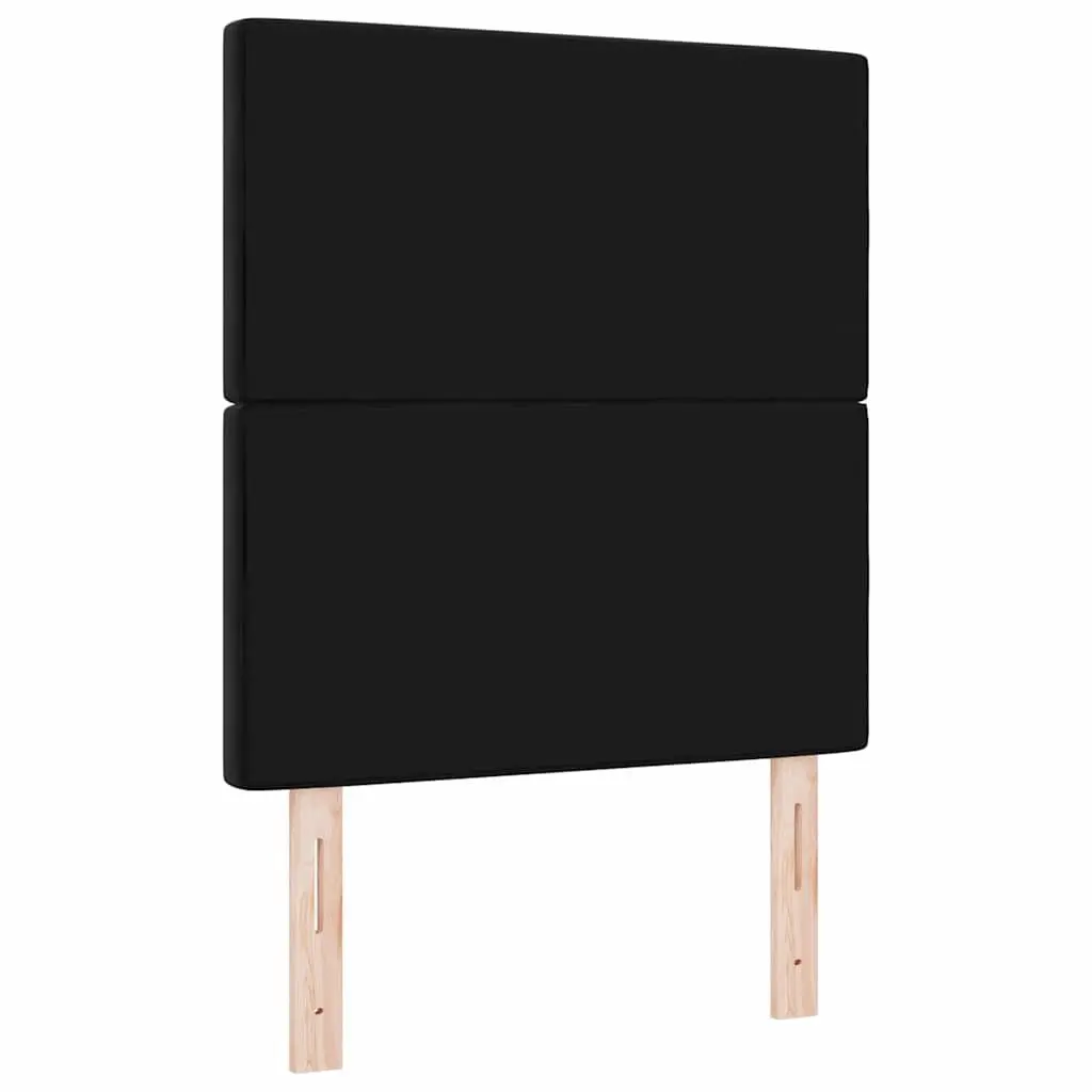 Headboard Velvet Upholstered 80cm Black Modern Bedroom Wall Mount Backrest