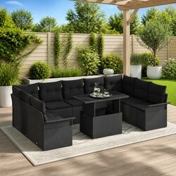 Garden Sofa Set 10 Seater Outdoor Furniture Modular Poly Rattan Dining Lounge