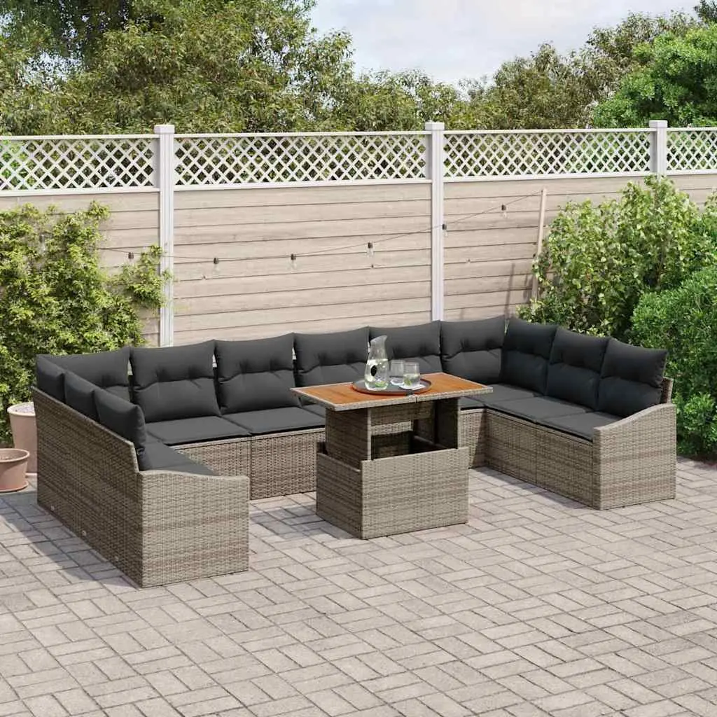 Outdoor Garden Sofa Set 11 Pieces Modular Lounge Seating Patio Furniture