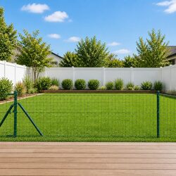 Fence Post 26pcs Green Powder-Coated Steel Garden Boundary Marker Outdoor
