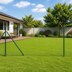 Concrete Fence Post 52 pcs Green Powder-Coated Steel Garden Terrace Outdoor