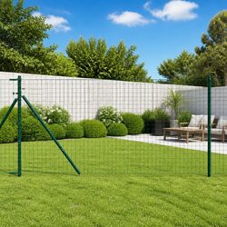 Fence Posts 52 Pack Green Powder-Coated Steel Garden Terrace Boundary Markers