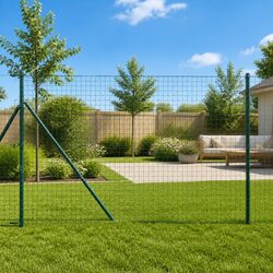 Embedded Fence Post 26pcs Green Steel Garden Barrier Outdoor Boundary Marker