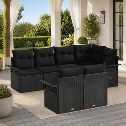 7 Piece Garden Sofa Set with Cushions Outdoor Patio Furniture Modular Seating