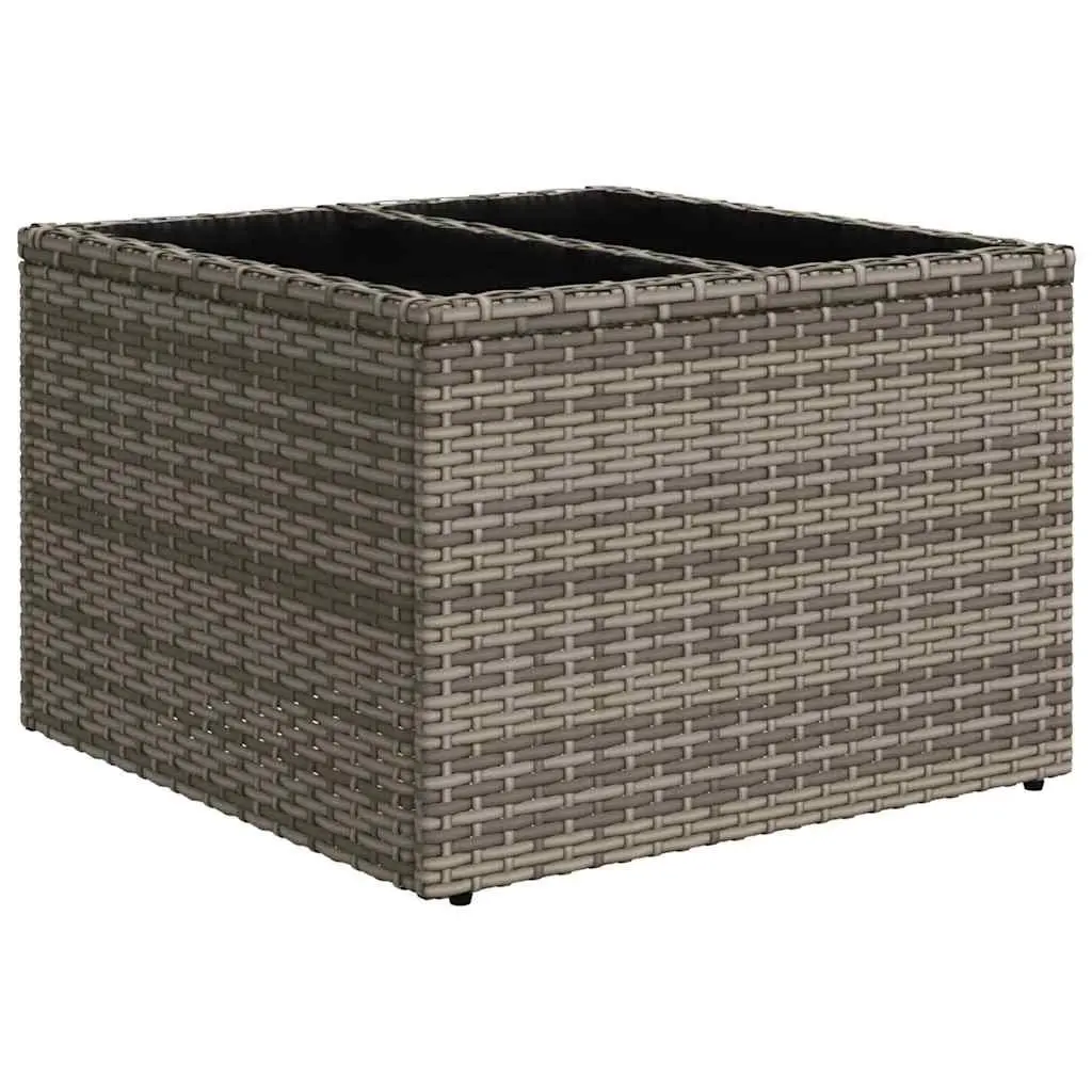 Outdoor Garden Sofa Set Modular 11 Piece Light Grey Poly Rattan