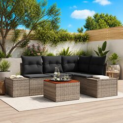 Garden Sofa Set 5 Pieces Outdoor Furniture Modular Poly Rattan with Storage
