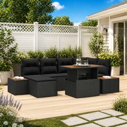 Garden Sofa Set 7 Piece Outdoor Furniture Modular Patio Rattan Seating with