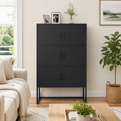 Highboard Storage Cabinet Anthracite 6 Door Display Unit Home Furniture
