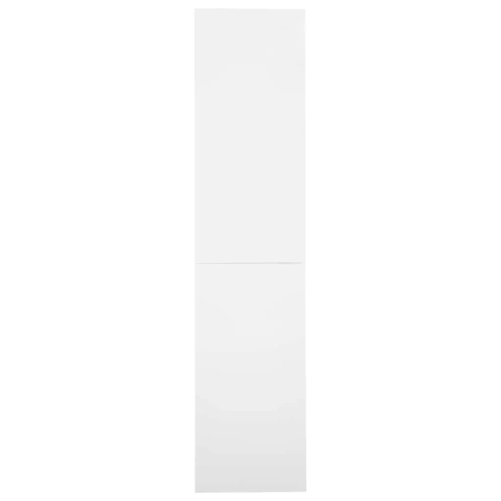 Office Storage Cabinet Sliding Door White Steel 90x40x180cm Adjustable Shelves