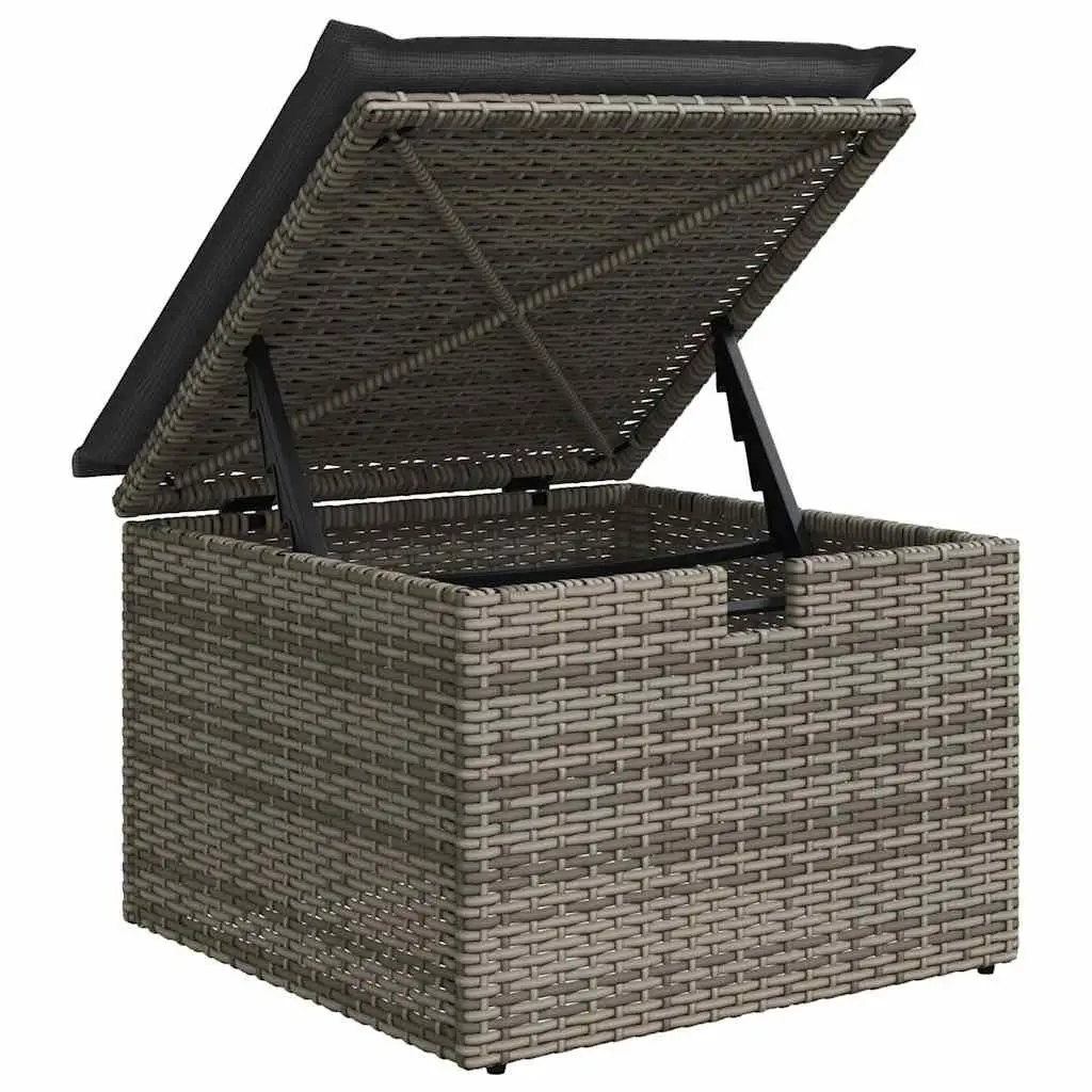Modular Garden Sofa Set 9 Piece Poly Rattan Outdoor Furniture Black