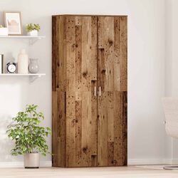 Highboard Storage Cabinet with Shelf Brown Engineered Wood 80 x 39 x 178 cm