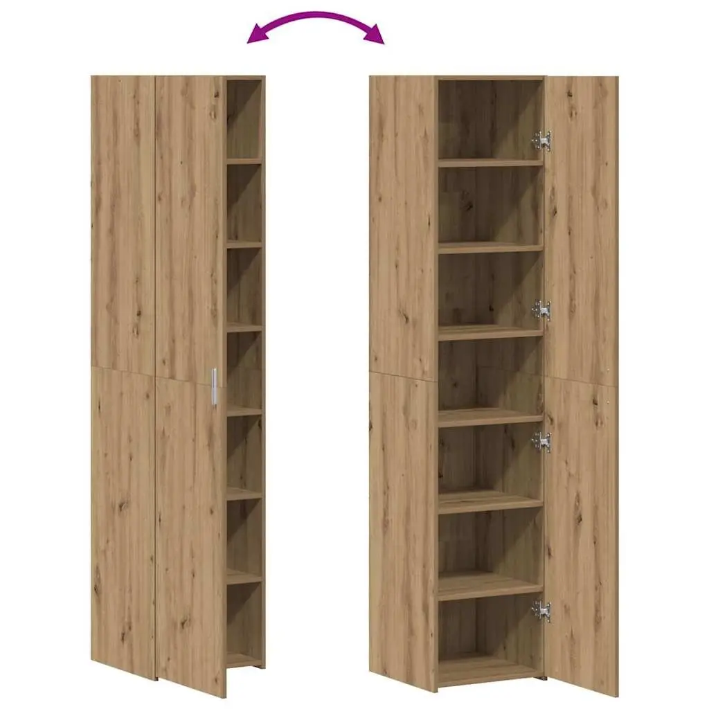 Highboard Engineered Wood Brown Storage Cabinet 40 x 42.5 x 185 cm Modern Minimalist Furniture