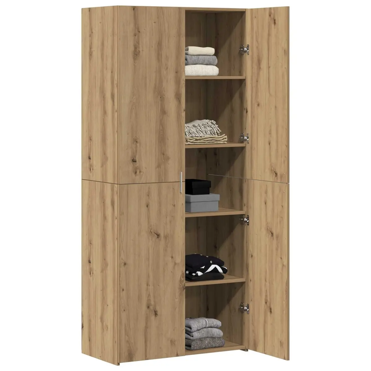 Highboard 2 pcs Brown Storage Cabinet Modern Design Living Room Dining Furniture