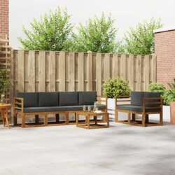 Outdoor Sectional Sofa Set 7-Piece Garden Furniture Patio Lounge with Cushions