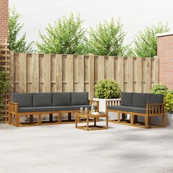 Outdoor Sofa Set 8 Pieces Solid Acacia Wood Garden Furniture Lounge with