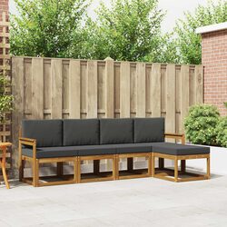 Outdoor Sectional Sofa Set 5 Pieces Garden Lounge Furniture Patio Seating