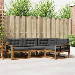 Outdoor Sectional Sofa Set 4 Piece Garden Patio Furniture Modular Seating