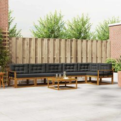 Outdoor Sectional Sofa Set 7 Piece Modular Garden Patio Furniture with Cushions