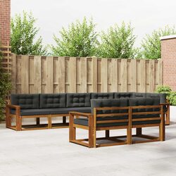 Outdoor Sectional Sofa Set 8 Pcs Modular Patio Garden Furniture Acacia Wood
