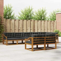 Outdoor Sectional Sofa Set 8pc Patio Garden Furniture Acacia Wood Modular