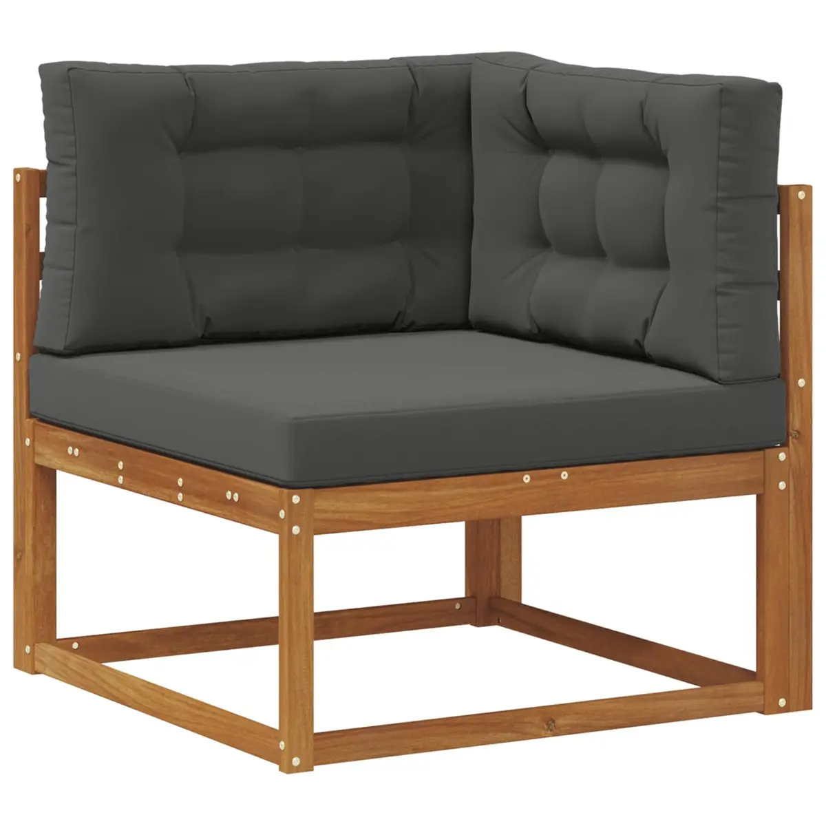 Outdoor Sofa Set Solid Acacia Wood Slatted Frame Modular 6 Piece Brown