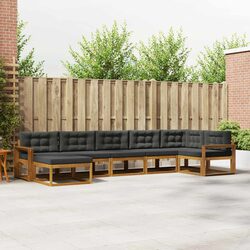 Outdoor Sectional Sofa Set 7-Piece Modular Garden Furniture with Cushions