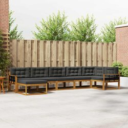 Outdoor Sectional Sofa Set 7 Piece Garden Furniture Modular Lounge with Cushions