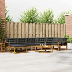 Outdoor Sectional Sofa Set 8 Pcs Garden Patio Lounge Furniture with Cushions