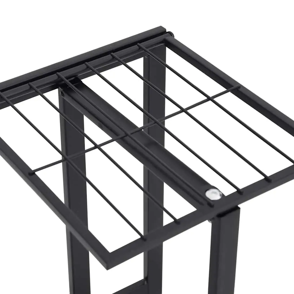 Metal Plant Stand 4-Tier Display Rack Black Durable Organizer for Home and Garden