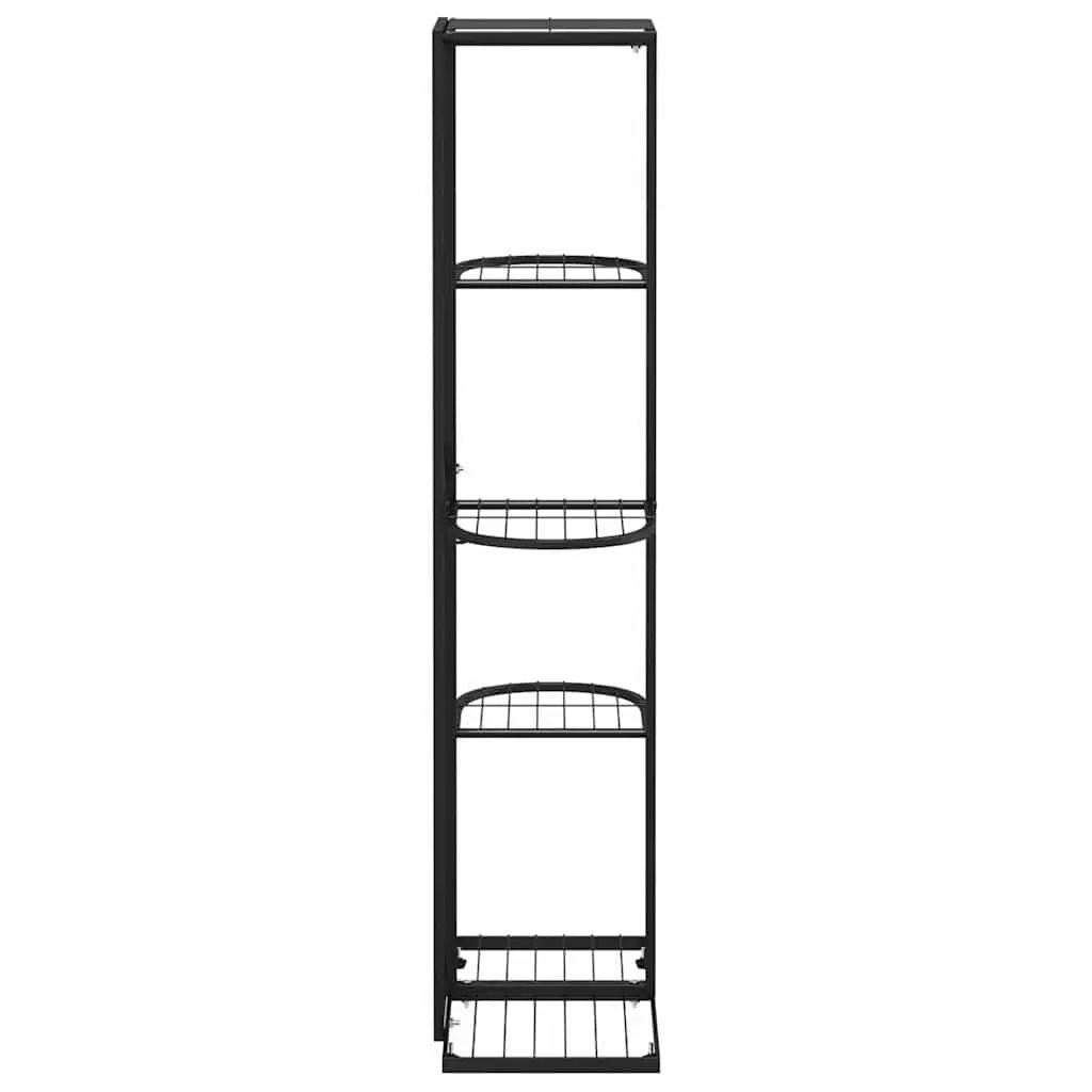 5-Tier Metal Plant Stand Flower Display Rack 43x22x98cm Black