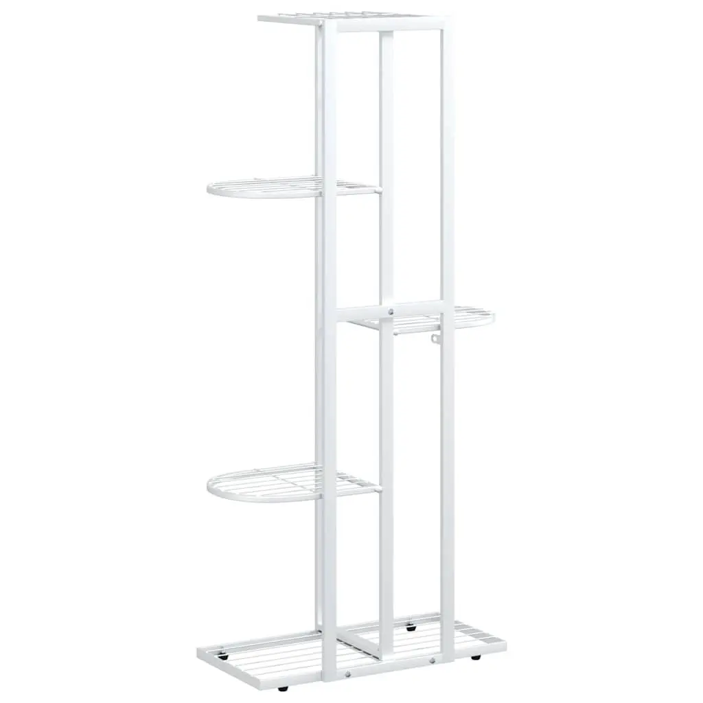 5-Tier Metal Plant Stand Flower Display Rack White